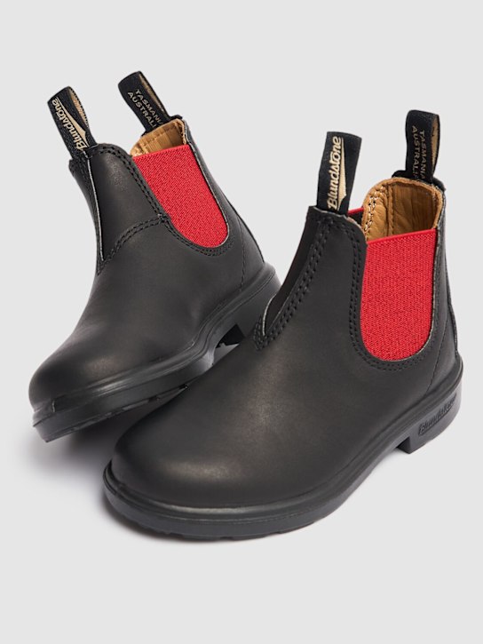 Blundstone: Stivaletti chelsea in pelle - Nero/Rosso - kids-girls_1 | Luisa Via Roma
