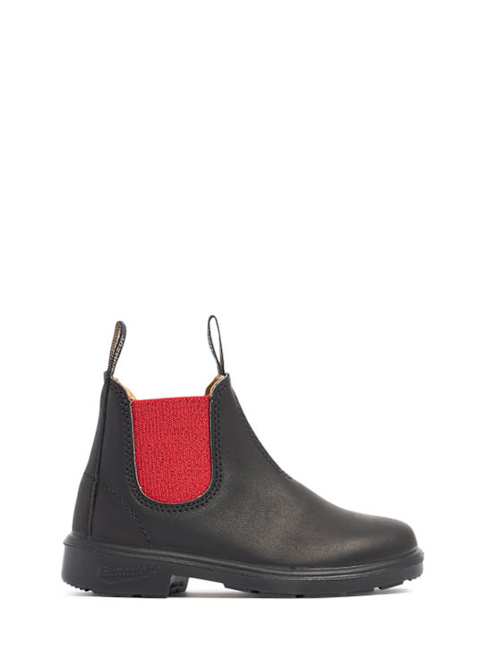 Blundstone: Stivaletti chelsea in pelle - Nero/Rosso - kids-girls_0 | Luisa Via Roma