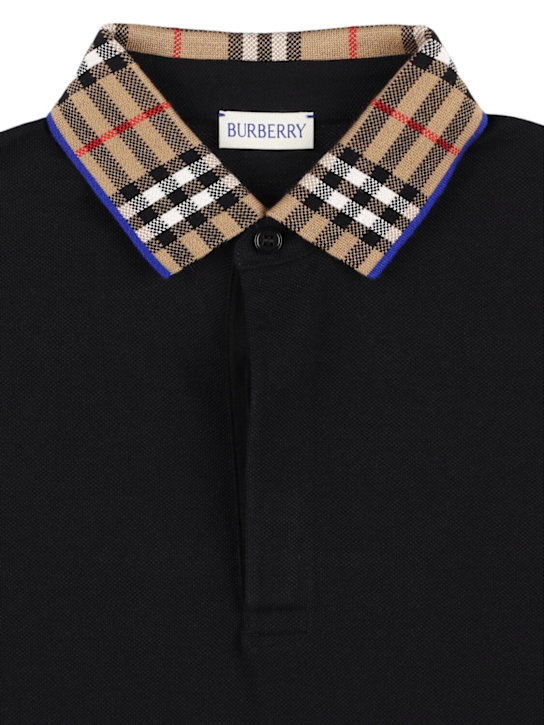 Burberry: Polo in cotone piqué - kids-boys_1 | Luisa Via Roma