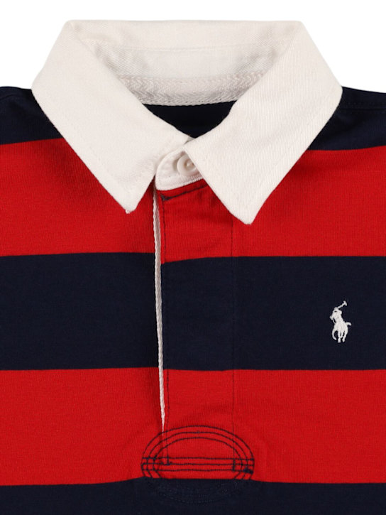 Polo Ralph Lauren: Polo maniche lunghe in cotone con logo ricamato - kids-boys_1 | Luisa Via Roma