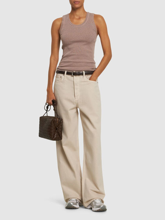 Agolde: Poppy cotton blend jersey tank top - women_1 | Luisa Via Roma