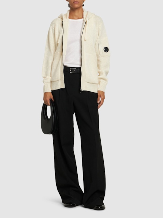 C.P. Company: Diagonal Raised Fleece Google sweatshirt - women_1 | Luisa Via Roma