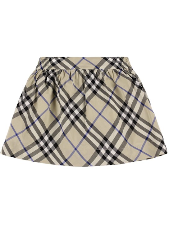 Burberry: Gonna in cotone stampa quadri - kids-girls_0 | Luisa Via Roma