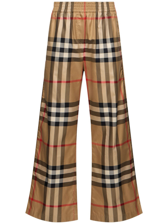 Burberry: Pantaloni Ariane in cotone stampato - women_0 | Luisa Via Roma