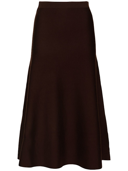 Gabriela Hearst: Freddie wool blend knit midi skirt - women_0 | Luisa Via Roma