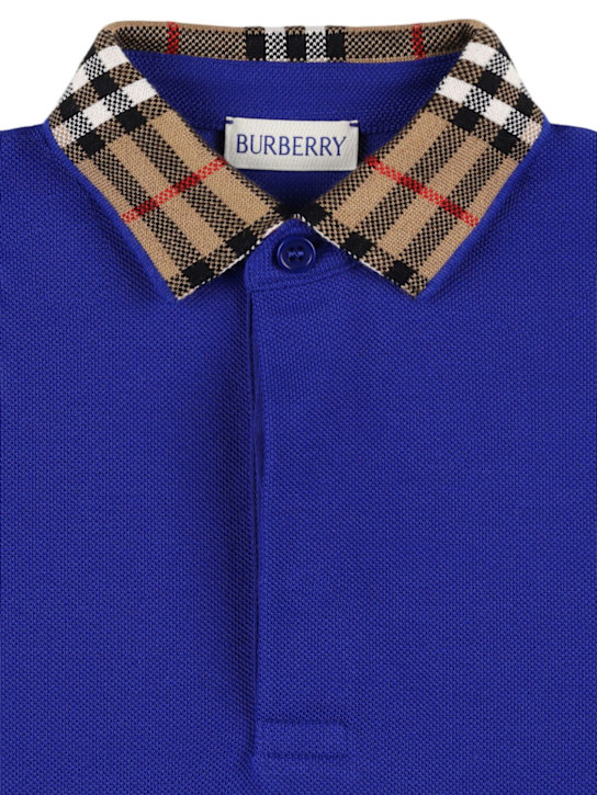 Burberry: Polo in cotone piqué - kids-boys_1 | Luisa Via Roma