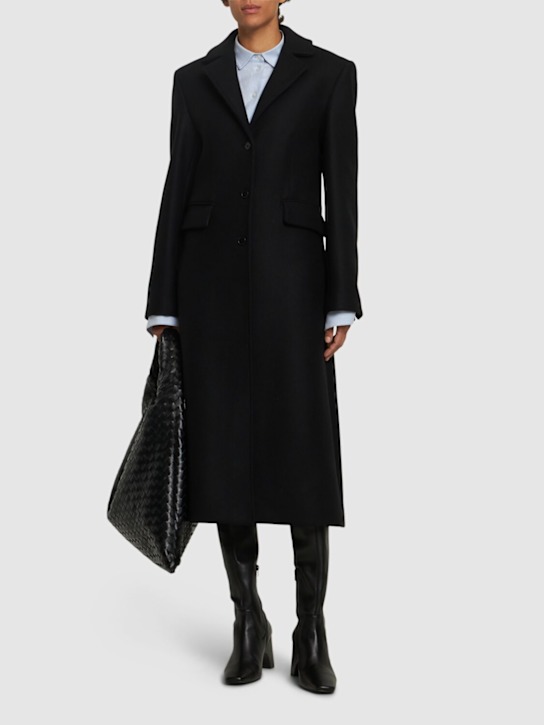 Loulou De Saison: Alisa single breast wool blend midi coat - women_1 | Luisa Via Roma