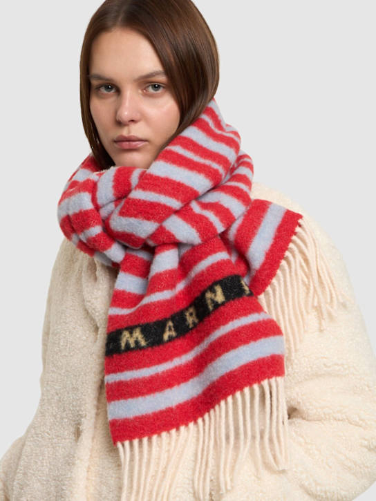 Marni: Striped wool blend scarf - women_1 | Luisa Via Roma