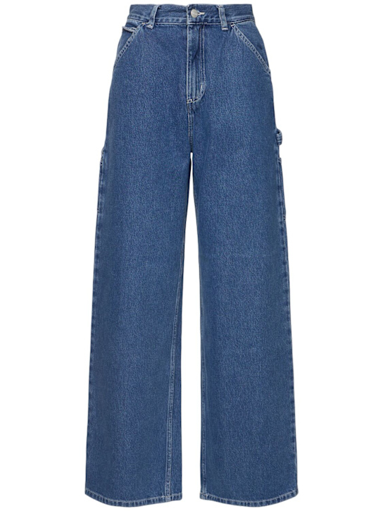 Carhartt WIP: Jens high waist pants - Blue Havy Stone - women_0 | Luisa Via Roma