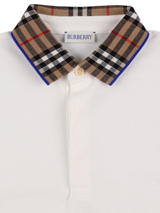Burberry: Polo in cotone piqué - kids-boys_1 | Luisa Via Roma