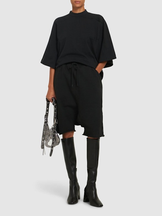 Entire Studios: Washed organic cotton drawstring shorts - women_1 | Luisa Via Roma