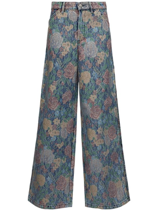 Roy Roger's: Statement wide leg jacquard pants - women_0 | Luisa Via Roma
