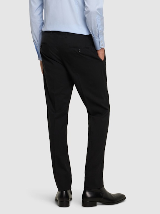 Dolce&Gabbana: Stretch wool double two piece suit - Black - men_3 | Luisa Via Roma