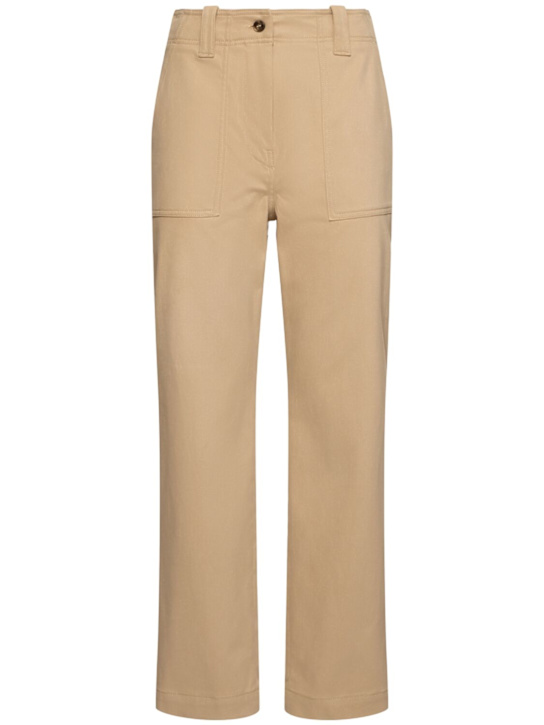 Weekend Max Mara: Ottobre cotton drill straight pants - women_0 | Luisa Via Roma