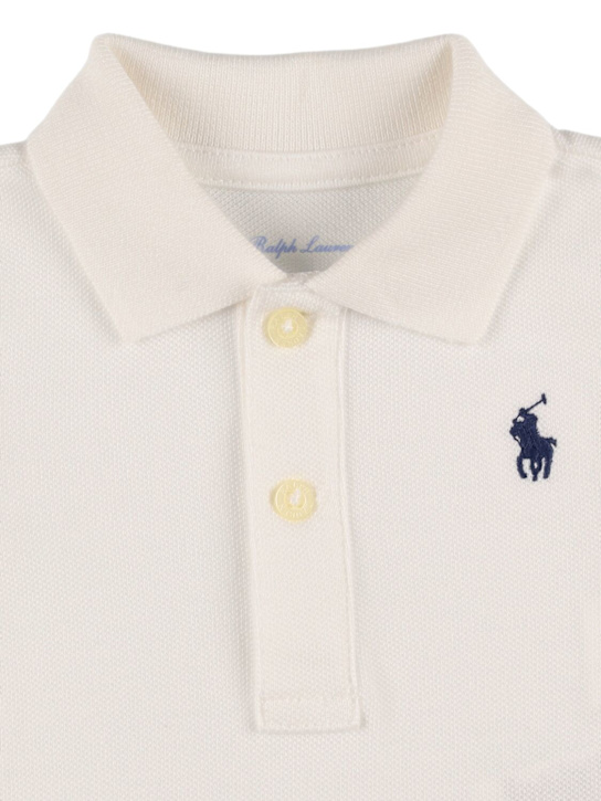 Polo Ralph Lauren: Body in cotone piquet con logo - kids-boys_1 | Luisa Via Roma