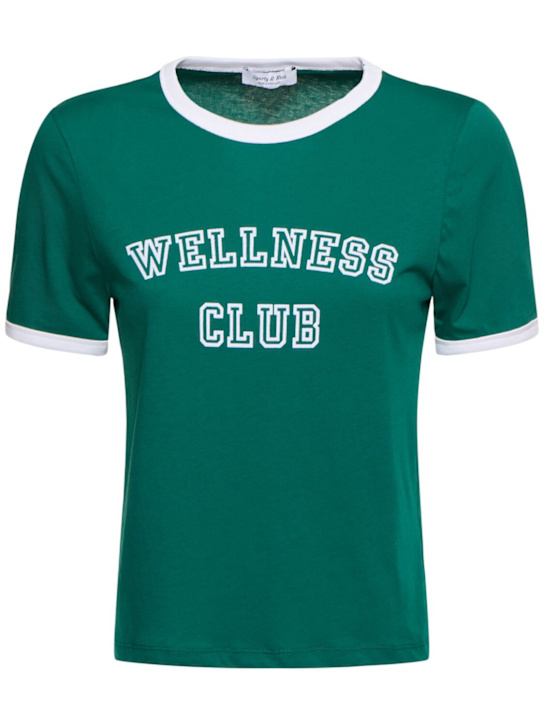 Sporty & Rich: Wellness Club Ringer t-shirt - women_0 | Luisa Via Roma
