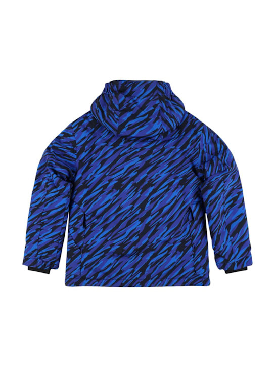 Fusalp: Printed poly puffer ski jacket - Blue/Multi - kids-boys_2 | Luisa Via Roma