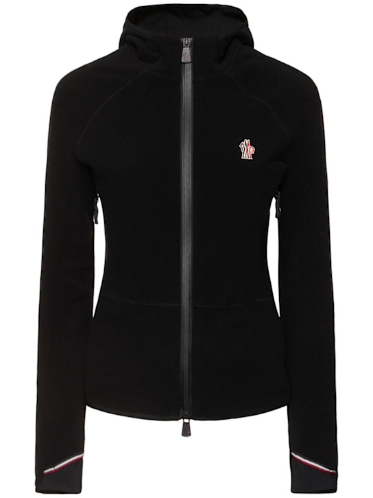 Moncler Grenoble: Tech zip-up hoodie - women_0 | Luisa Via Roma
