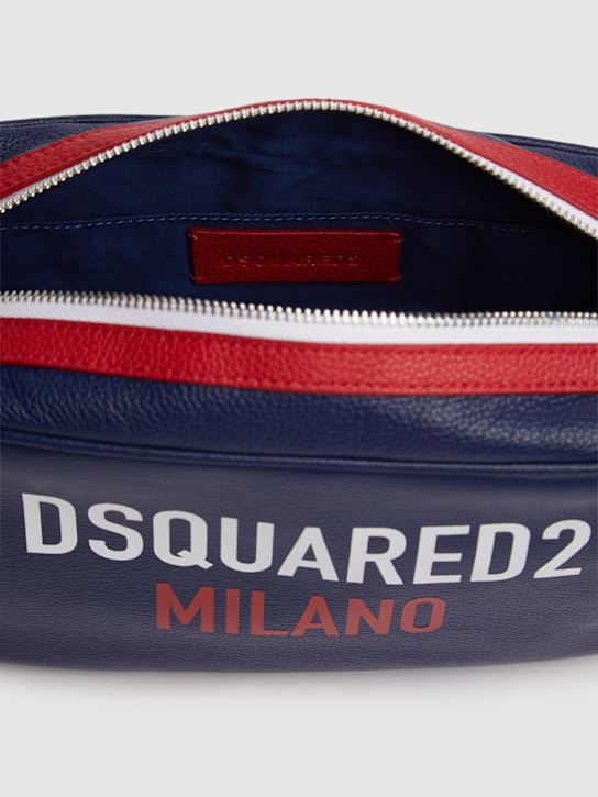 Dsquared2: Logo toiletry bag - Blue - men_4 | Luisa Via Roma