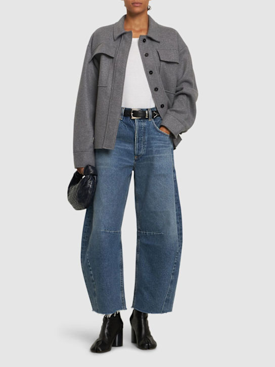 CITIZENS OF HUMANITY: Horseshoe mid rise wide leg denim jeans - women_1 | Luisa Via Roma