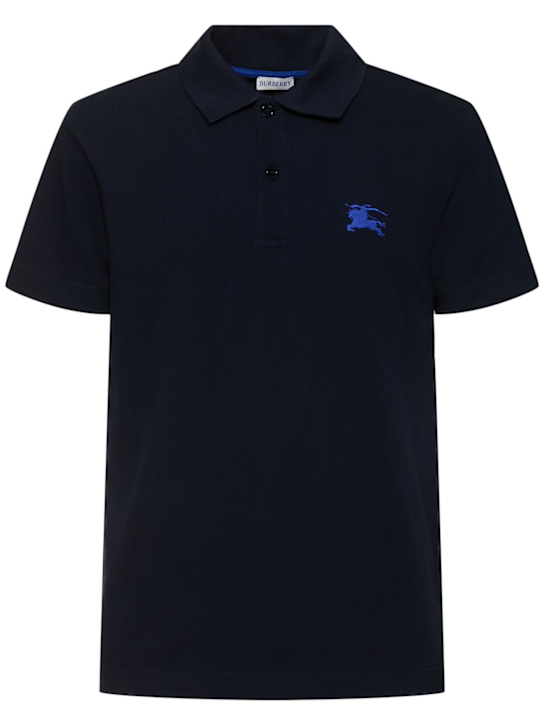 Burberry: Polohemd aus Baumwolle - men_0 | Luisa Via Roma