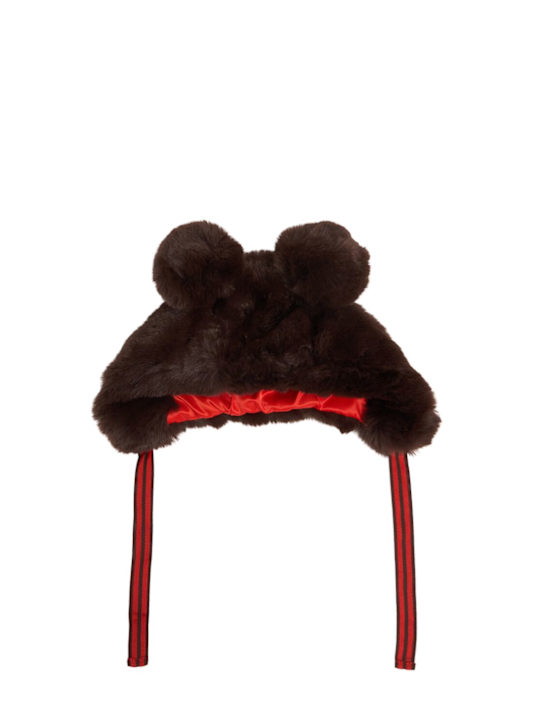 Mini Rodini: Recycled poly hat - Brown - kids-boys_0 | Luisa Via Roma