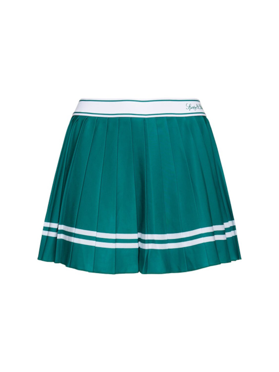 Sporty & Rich: Vendome Script pleated skirt - women_0 | Luisa Via Roma