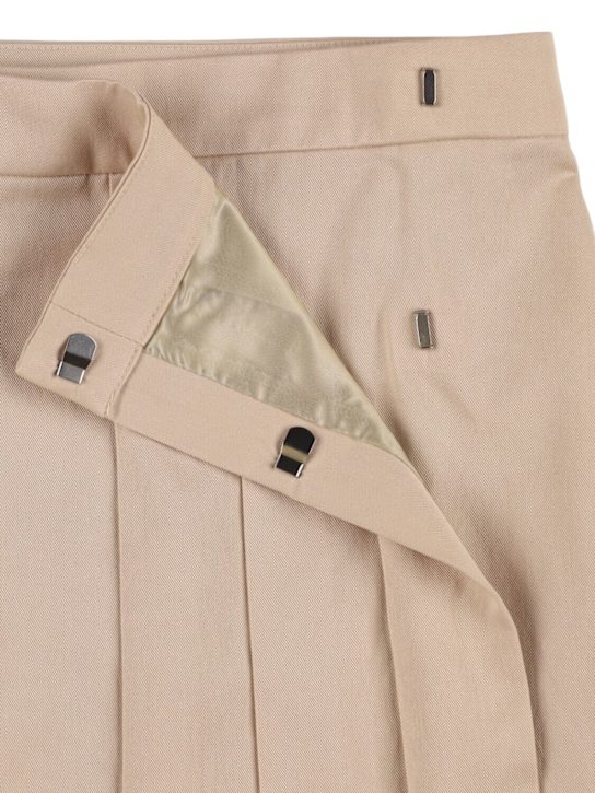 Burberry: Gonna a pieghe in misto cotone - kids-girls_1 | Luisa Via Roma