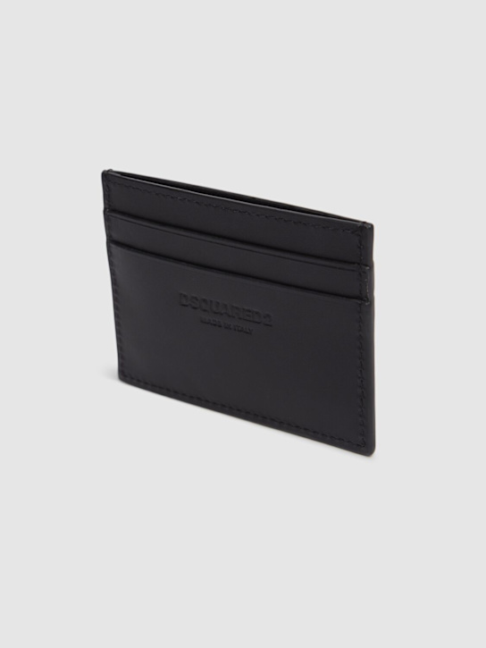 Dsquared2: Leather card holder - Black - men_2 | Luisa Via Roma
