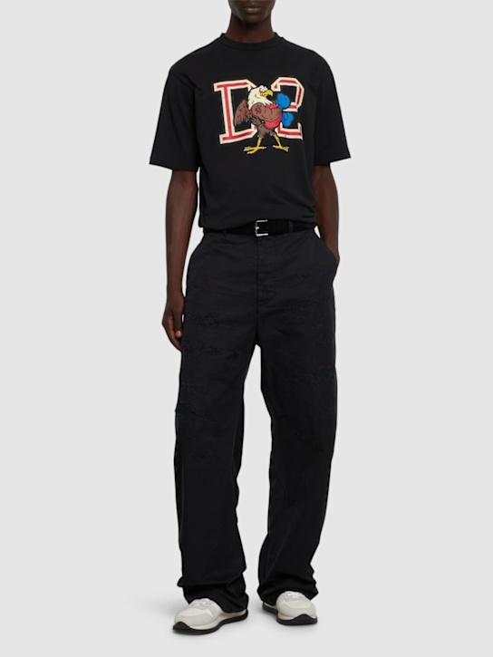 Dsquared2: Cotton jersey printed t-shirt - men_1 | Luisa Via Roma