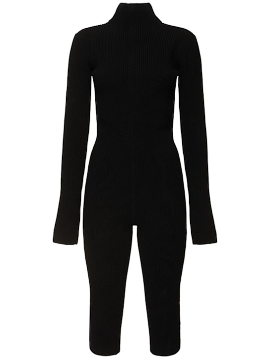 Rick Owens: Headon wool knit jumpsuit - women_0 | Luisa Via Roma