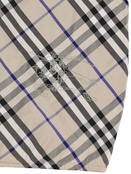 Burberry: Kapuzenjacke aus Baumwollmischung mit Druck - kids-girls_1 | Luisa Via Roma