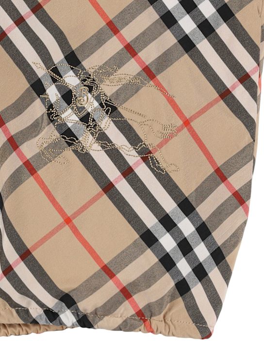 Burberry: Piumino in cotone e nylon con cappuccio - kids-girls_1 | Luisa Via Roma