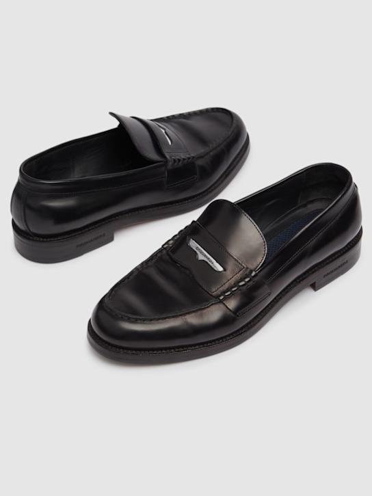 Dsquared2: DSQ2 leather loafers - Black - men_2 | Luisa Via Roma