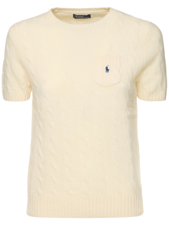 Polo Ralph Lauren: Maglia in lana e cashmere con logo - women_0 | Luisa Via Roma