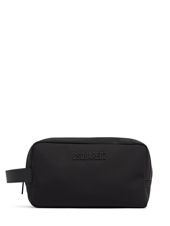 Dsquared2: Kosmetiktasche aus Cordura mit Logo - men_0 | Luisa Via Roma