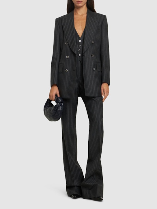 Tom Ford: Pinstriped wool racerback waistcoat - women_1 | Luisa Via Roma