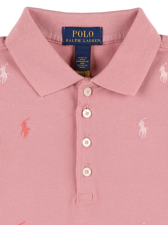 Polo Ralph Lauren: Vestito in piqué stretch ricamato - kids-girls_1 | Luisa Via Roma