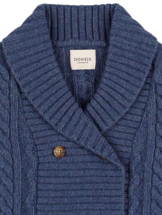 Donsje: Wool blend knit cardigan - kids-boys_1 | Luisa Via Roma