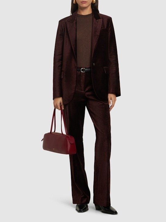 Forte_forte: Stretch cotton viscose velvet blazer - women_1 | Luisa Via Roma