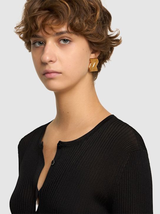 Versace: Boucles d'oreilles à clip Bind - women_1 | Luisa Via Roma