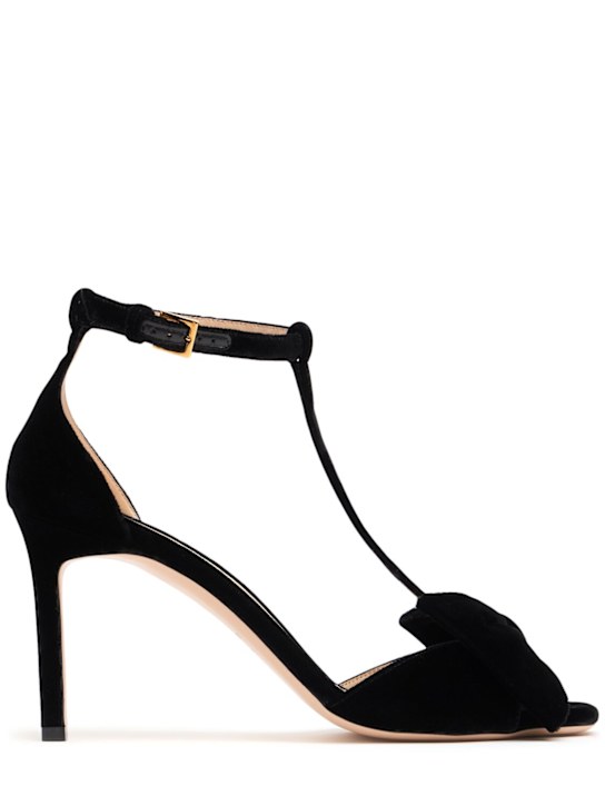 Tom Ford: 85mm Brigitte velvet sandals - Black - women_0 | Luisa Via Roma