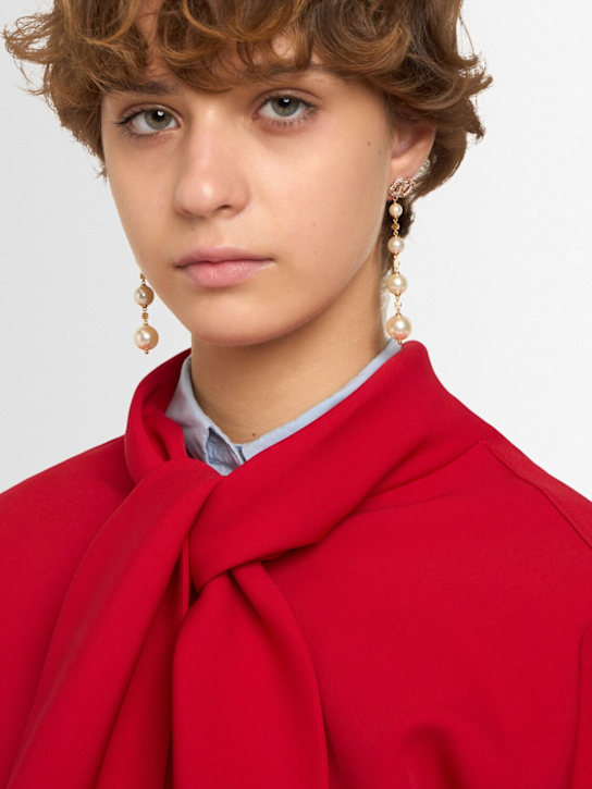 Valentino Garavani: Vlogo Signature drop earrings - women_1 | Luisa Via Roma