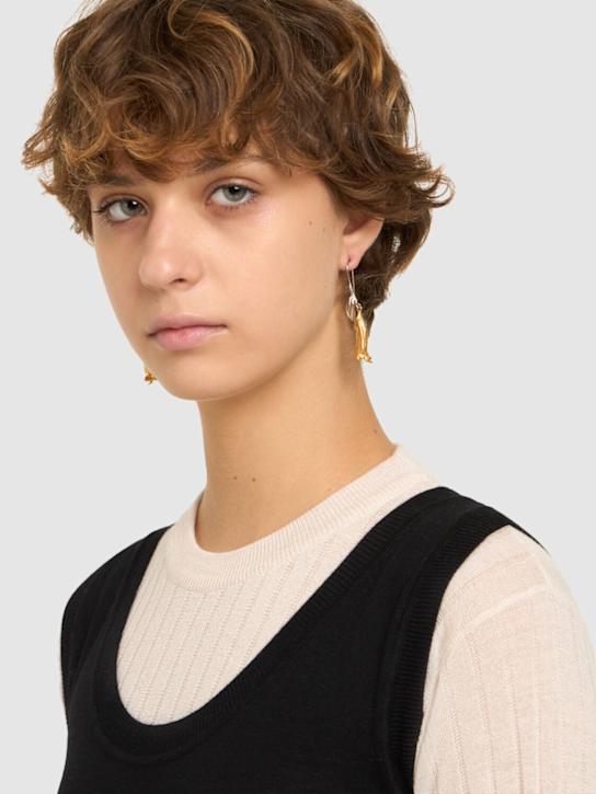 Marni: Flower brass earrings - women_1 | Luisa Via Roma