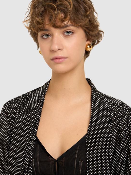 Valentino Garavani: Vlogo Signature clip-on earrings - Oro 18 - women_1 | Luisa Via Roma