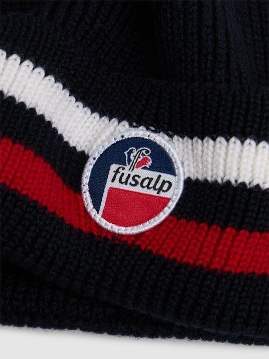 Fusalp: Kelt wool knit beanie w/ logo - kids-boys_1 | Luisa Via Roma