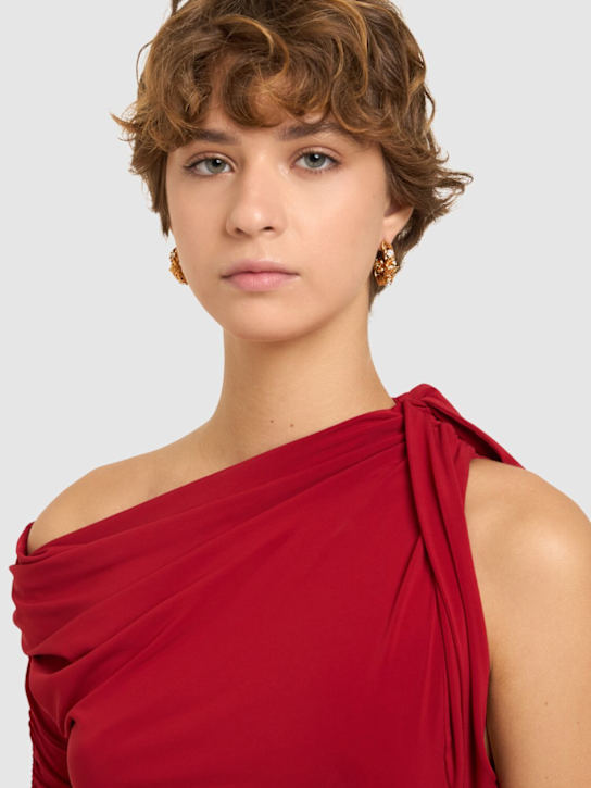 Versace: Medusa chain hoop earrings - women_1 | Luisa Via Roma