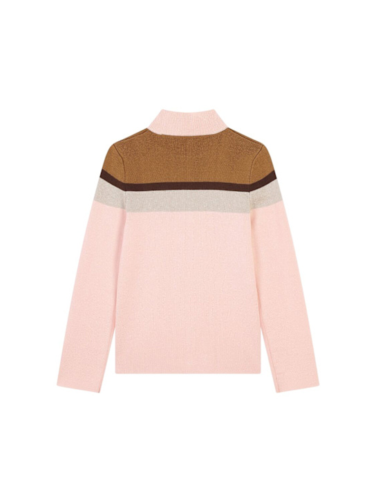 Chloé: Wool blend sweater - Pink - kids-girls_1 | Luisa Via Roma