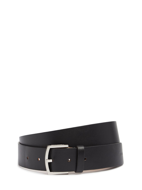 Dsquared2: Classic leather belt - Black - men_0 | Luisa Via Roma