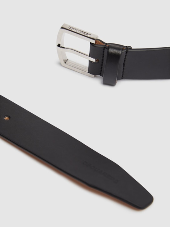 Dsquared2: Classic leather belt - Black - men_2 | Luisa Via Roma